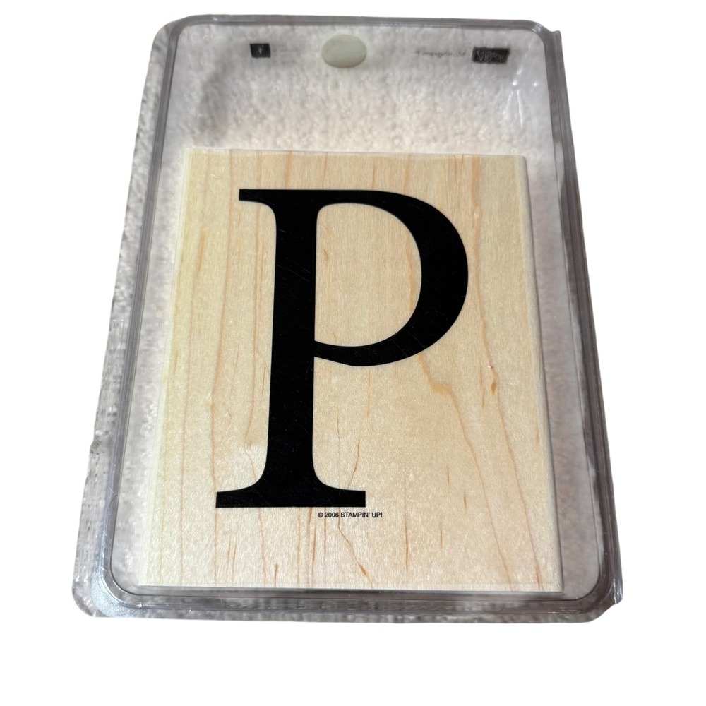 Stampin Up Letter P Rubber Stamp Wood‎ Mounted Crafting Scrapbooking